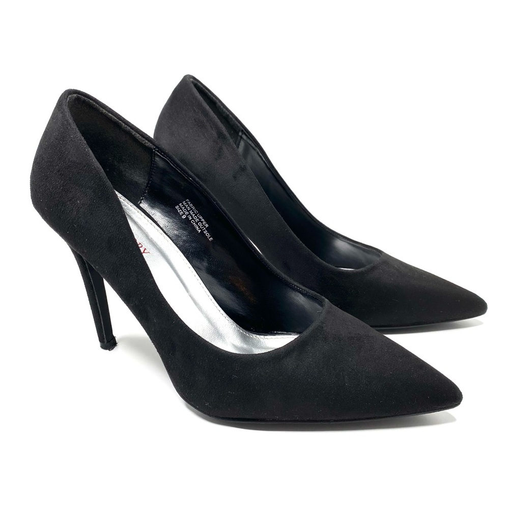 Red Cherry Women’s Size 9 Black Suede 4” Heel Stilettos - Great Condition